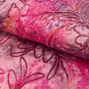 Katoenen stof TIE DYE Chenille manon design C
