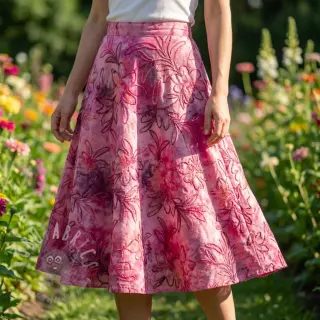Katoenen stof TIE DYE Chenille manon design C