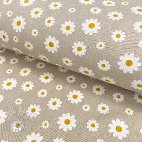 Decoratiestof Linenlook Daisies