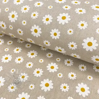 Decoratiestof Linenlook Daisies