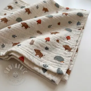 Dubbelgaas/mousseline Forest animals ORGANIC SIMPLY NATURAL