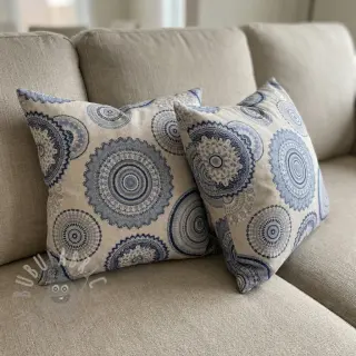 Decoratiestof Linenlook premium Geometric mandala