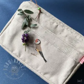 Decoratiestof Linenlook Tiny Garden Birds