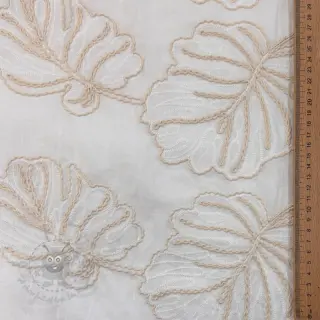 Katoenen stof VOILE EMBROIDERY Kady off white