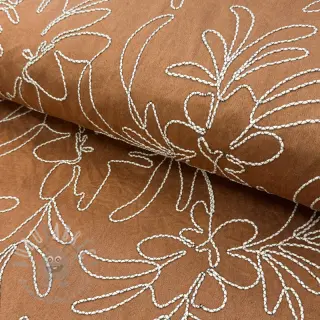 Suèdestof Tape flower cinnamon
