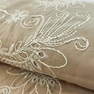 Bavlnená látka VOILE EMBROIDERY Kokka natural