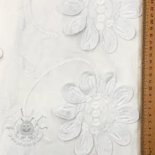 Katoenen stof EMBROIDERY Bellagio white