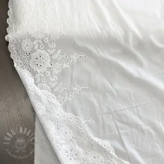Katoenen stof EMBROIDERY Leon border