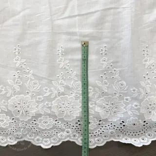 Katoenen stof EMBROIDERY Leon border
