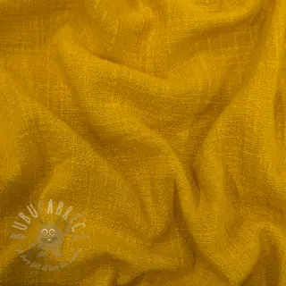 Katoenen stof SLUB WASHED ochre