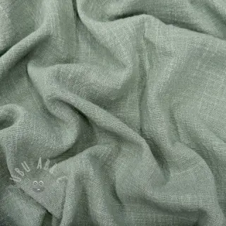 Katoenen stof SLUB WASHED old green