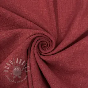 Katoenen stof SLUB WASHED wine red