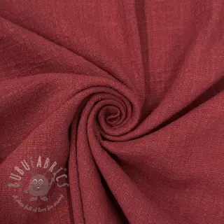 Katoenen stof SLUB WASHED wine red