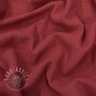 Katoenen stof SLUB WASHED wine red