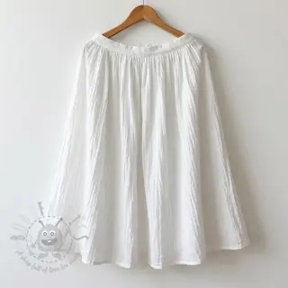 Katoenen stof WASHED white