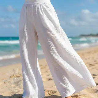 Katoenen stof WASHED white