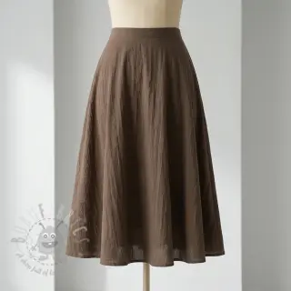 Katoenen stof WASHED taupe