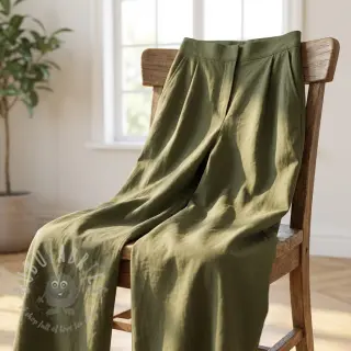 Katoenen stof WASHED pickle