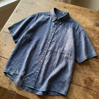 Katoenen stof SLUB WASHED jeans