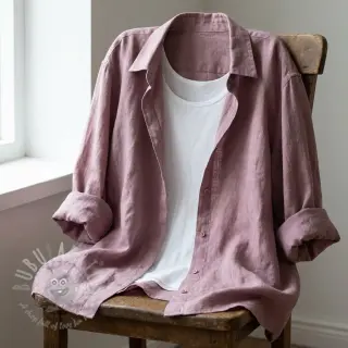 Katoenen stof SLUB WASHED lavender