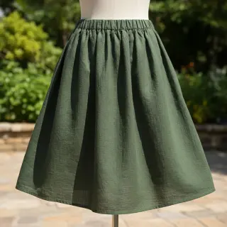 Bavlnená látka SLUB WASHED army green