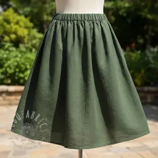 Katoenen stof SLUB WASHED army green