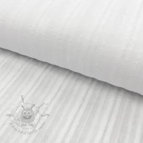 Katoenen stof DOBBY Stripe off white