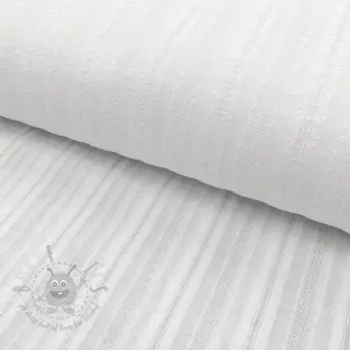 Katoenen stof DOBBY Stripe off white