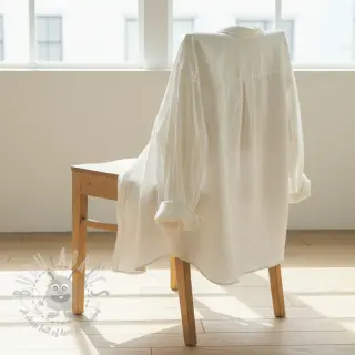 Katoenen stof SLUB WASHED ecru