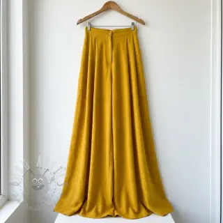 Katoenen stof SLUB WASHED ochre