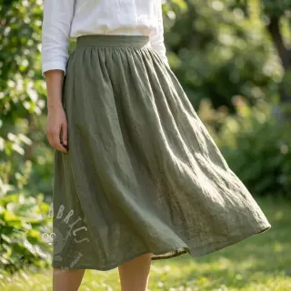 Katoenen stof SLUB WASHED pickle