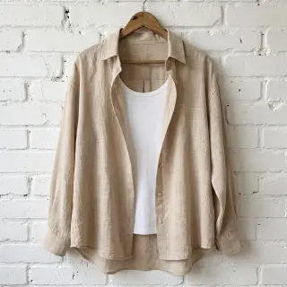 Bavlnená látka SLUB WASHED beige