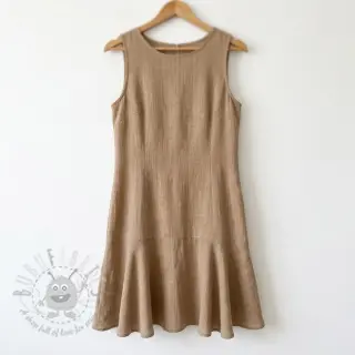 Katoenen stof SLUB WASHED sand