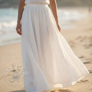 Katoenen stof SLUB WASHED off white