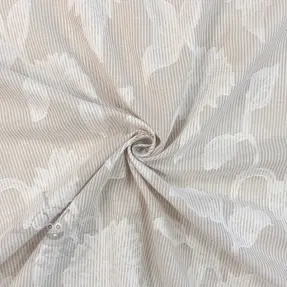 Katoenen stof YARN DYED Stripes JACQUARD Flowers sand