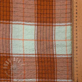Viscose CRINKLE Check mint