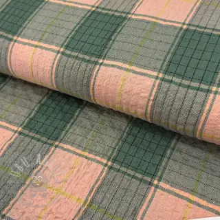Viscose CRINKLE Check peach