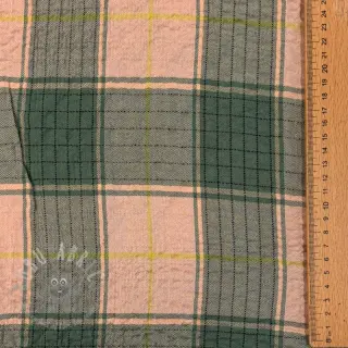 Viscose CRINKLE Check peach