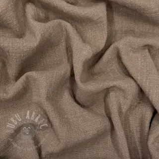 Katoenen stof SLUB WASHED taupe