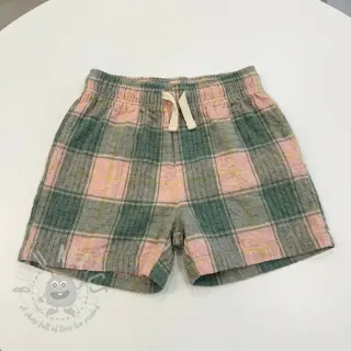 Viscose CRINKLE Check peach