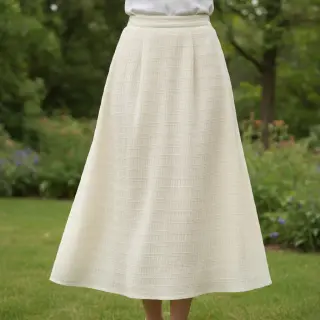 Viskóza CHENILLE JACQUARD ecru