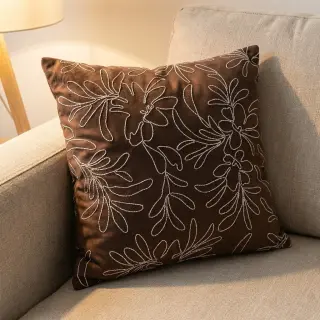 Semiš Tape flower dark brown