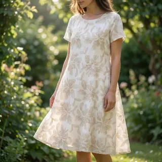 Bavlnená látka VOILE EMBROIDERY Kim off white
