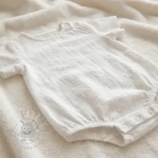 Katoenen stof DOBBY Stripe off white