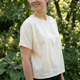 Katoenen stof met viscose SIMPLY NATURAL