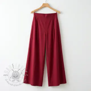 Katoenen stof met viscose wine red
