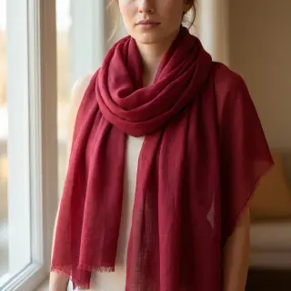 Bavlnená látka s viskózou wine red