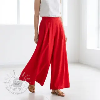 Katoenen stof met viscose red