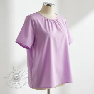 Katoenen stof met viscose lilac