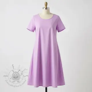 Katoenen stof met viscose lilac